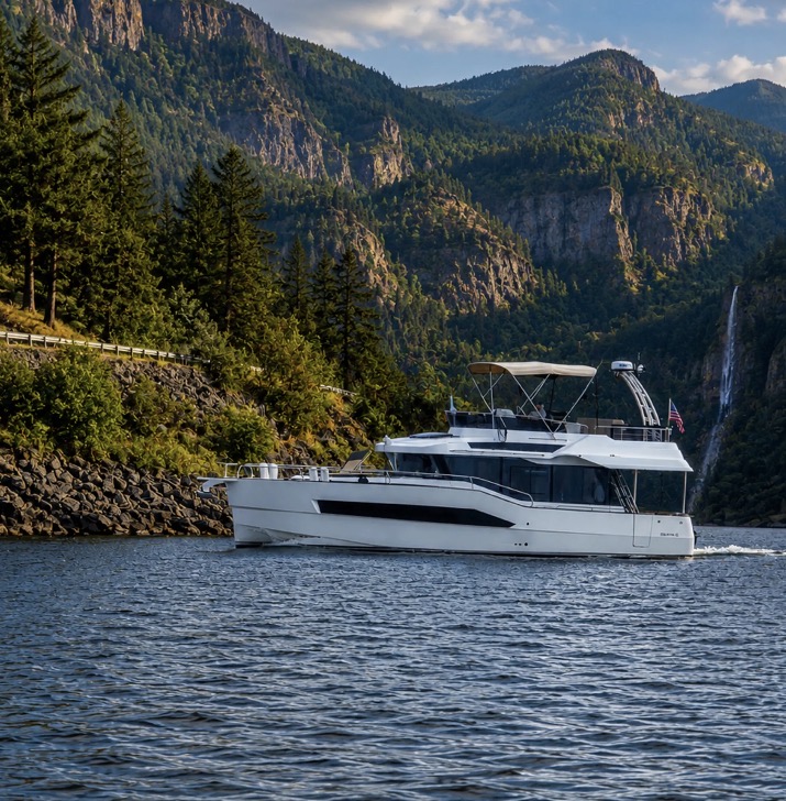 Crown of the Columbia moored on the Willamette in Portland